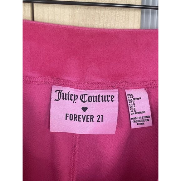 Juicy Couture Pink Velour Rhinestone Pull-On Flare Sweatpants Women's Sz S Pants - Picture 5 of 8